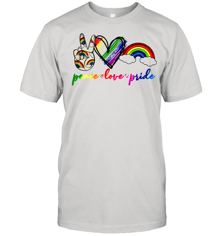 LGBT Peace love pride rainbow shirt