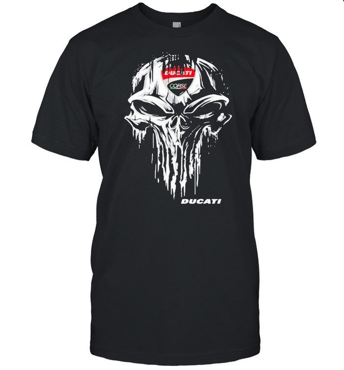 Punisher Skull With Ducati Car Logo Shirt