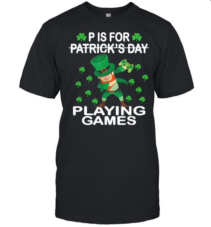 St Patricks Day 2021 Video Gamer Dabbing Leprechaun T-Shirt