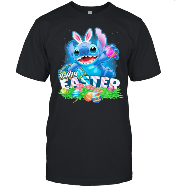 Stitch Basket Easter Eggs Happy Easter 2021 shirt