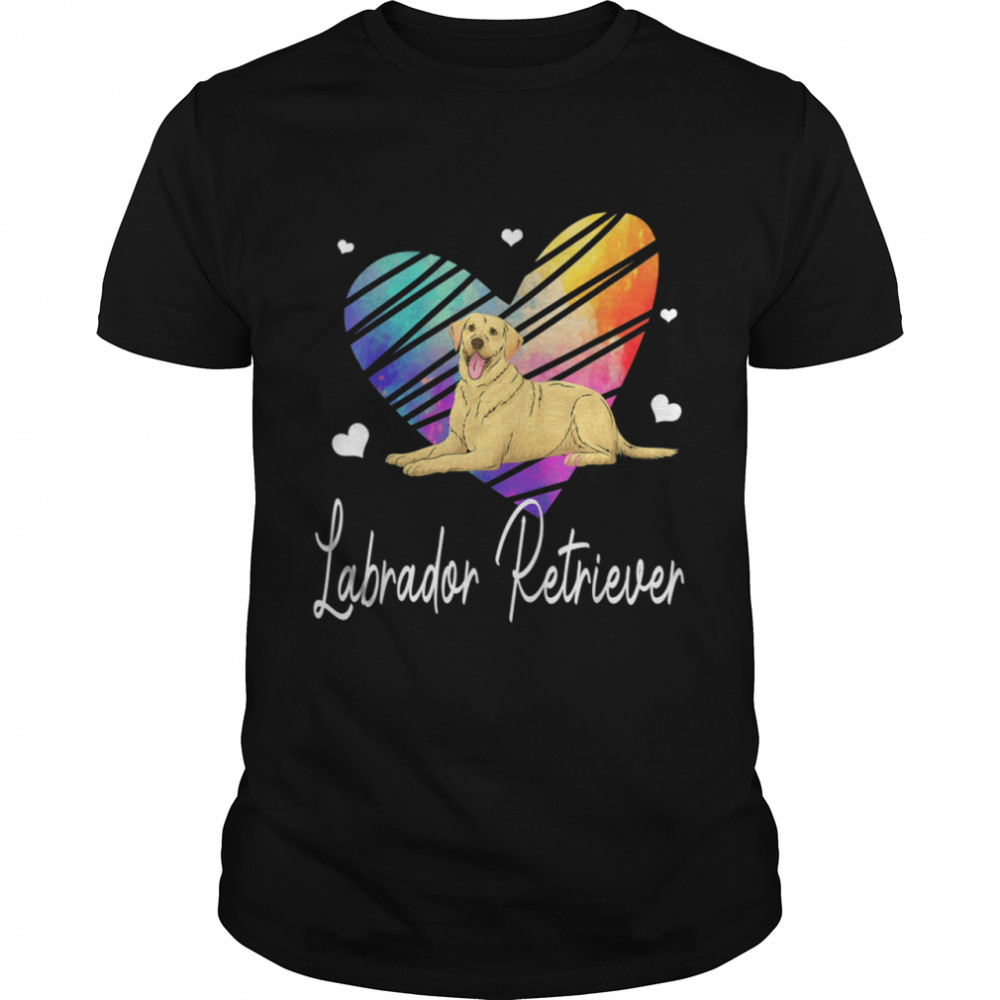 Colorful Heart Labrador Retriever Dog shirt