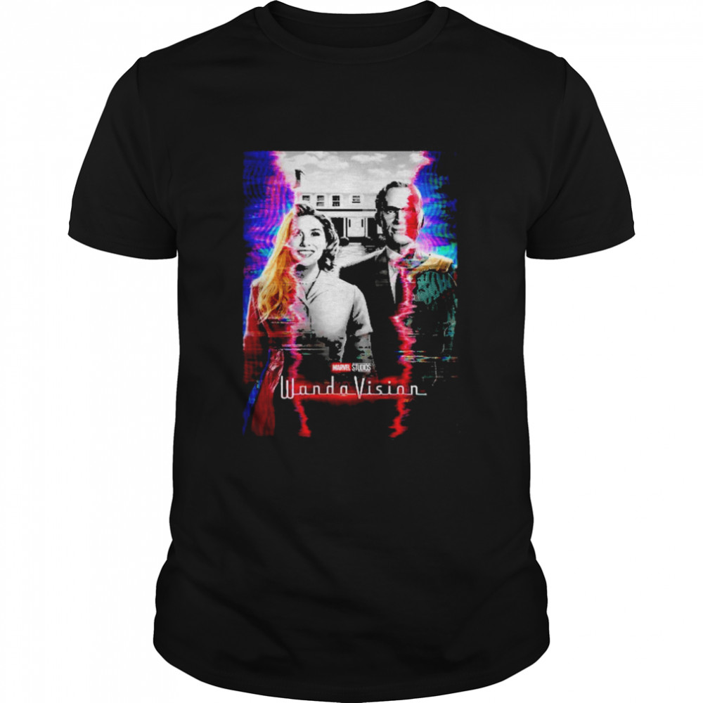 Marvel Wandavision Scarlett With And Vision Glitch Poster shirt
