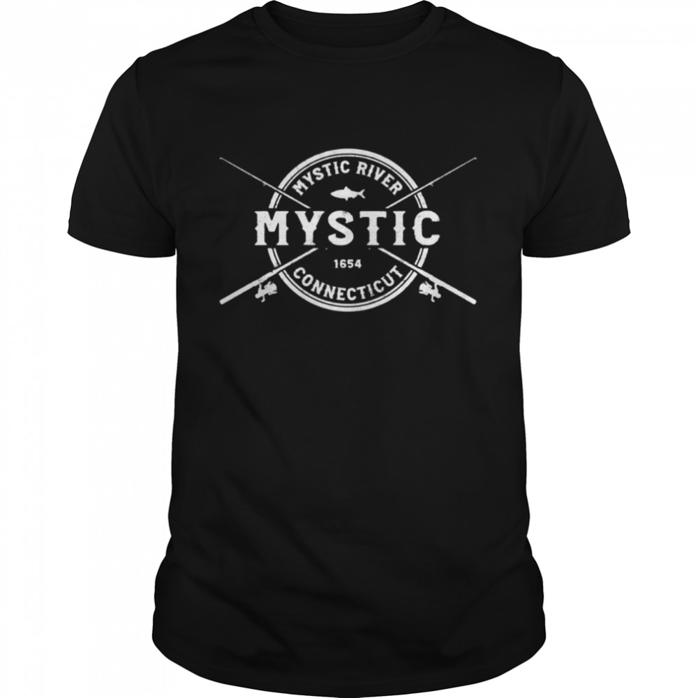 Mystic CT Vintage Crossed Fishing Rods shirt