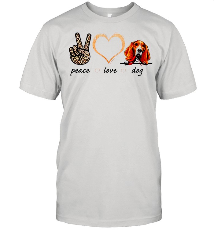 Peace Love Basset Dog 2021 shirt