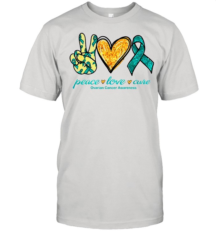 Peace Love Ovarian Cancer Awareness shirt