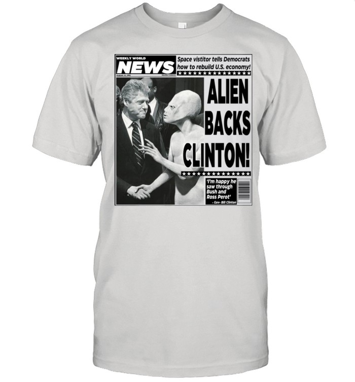 Vintage world news alien backs clinton shirt Classic Men's T-shirt