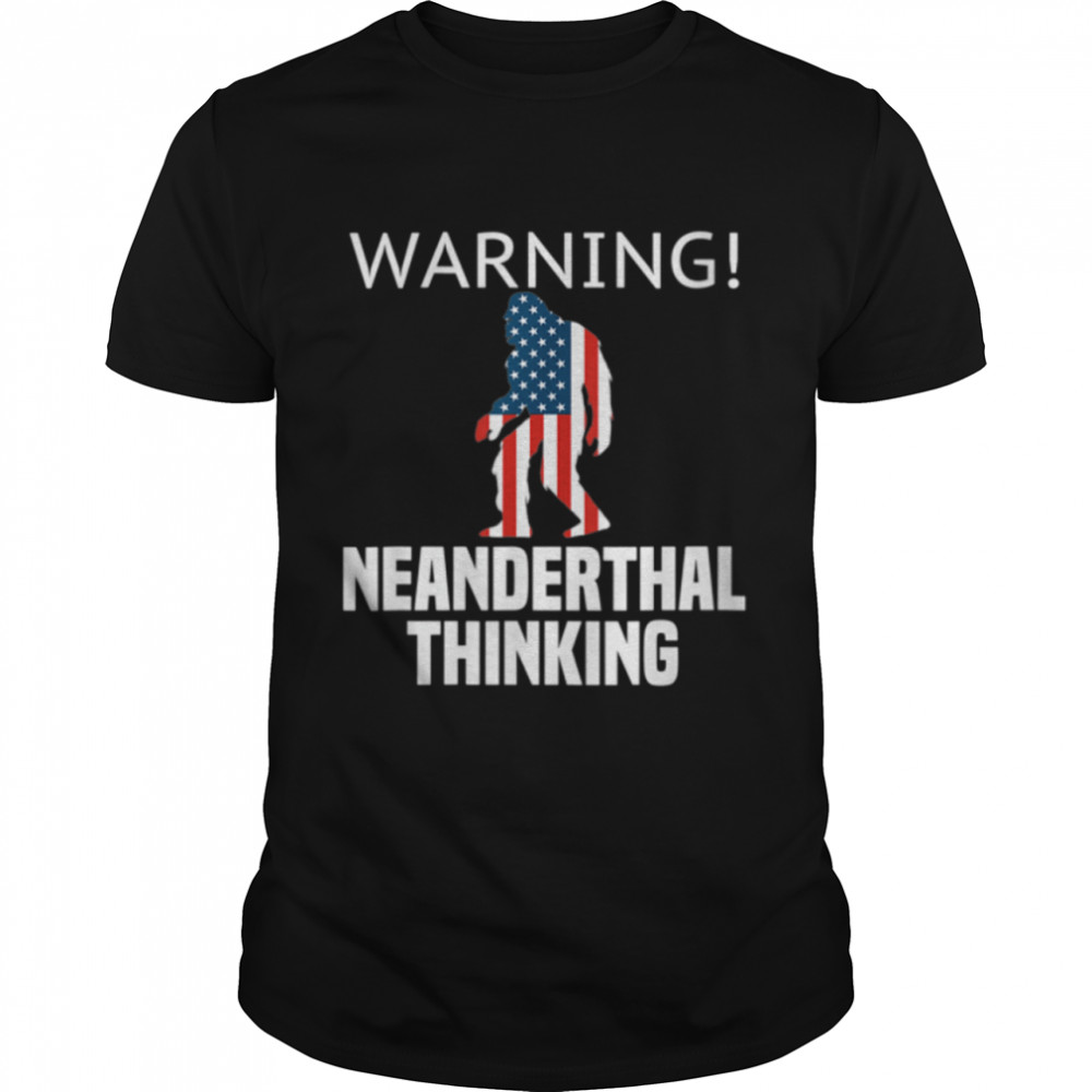 Womens American Neanderthal US Flag for Proud Neanderthals shirt