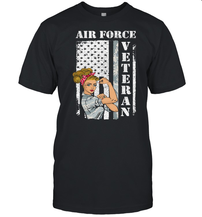 Air Force Veteran USAF US Air Force Mom USA Flag shirt