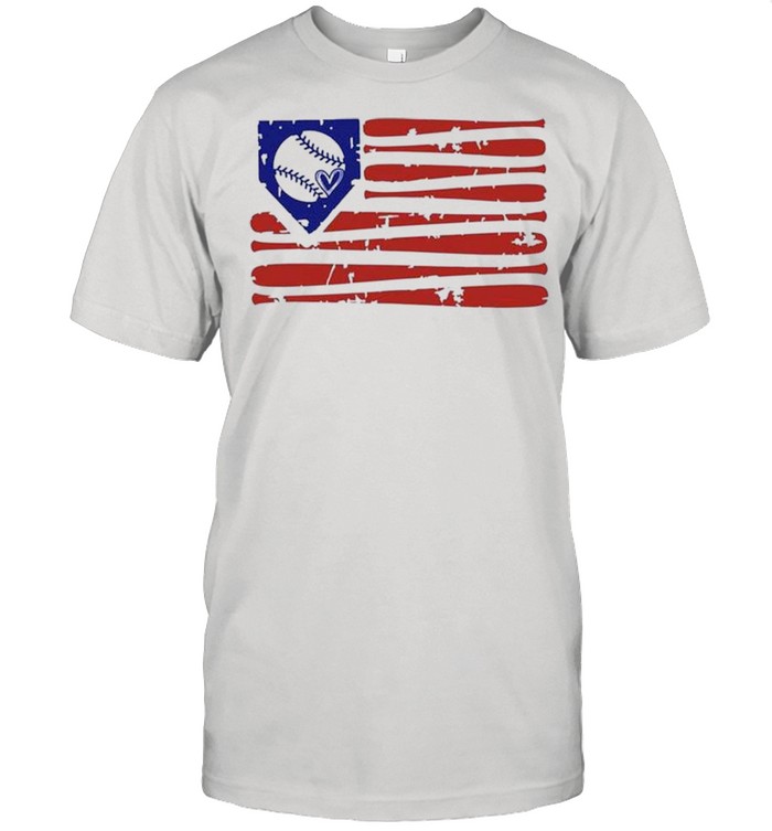 Baseball American Flag Love shirt