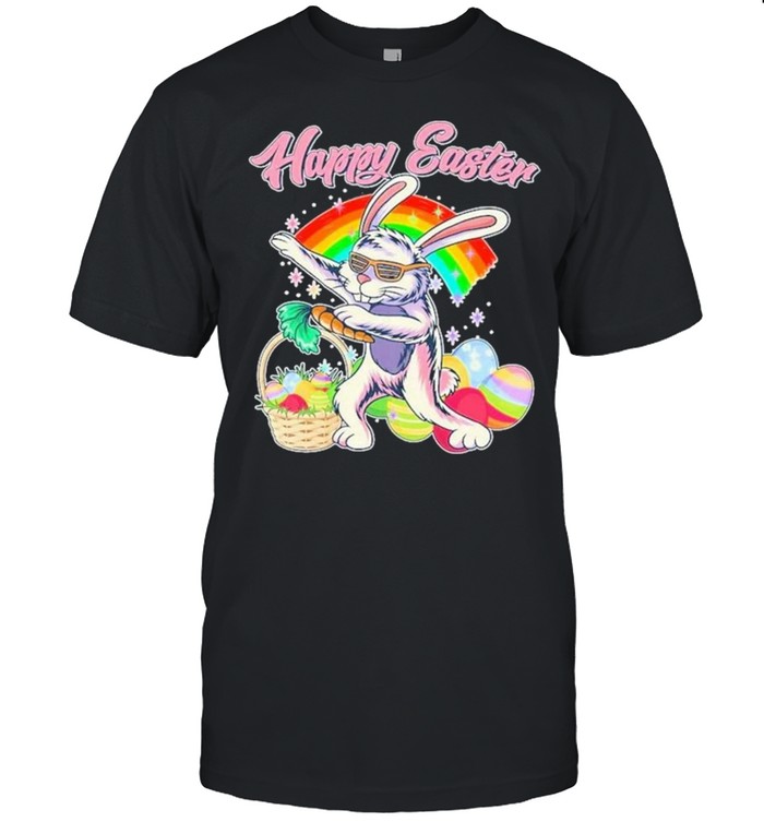 Dabbing Rainbow Easter Bunny shirt