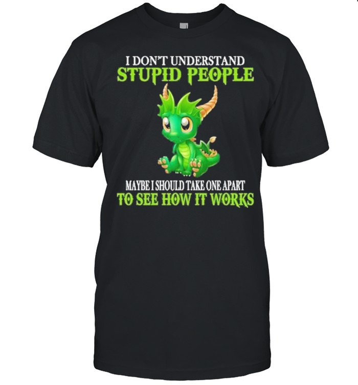 Dragon I Don’t Understand Stupid People Maybe I Should Take One Apart To See How It Works shirt