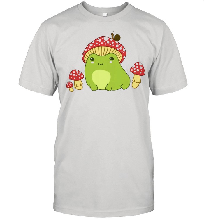 Frog With Mushroom Hat And Snail shirt