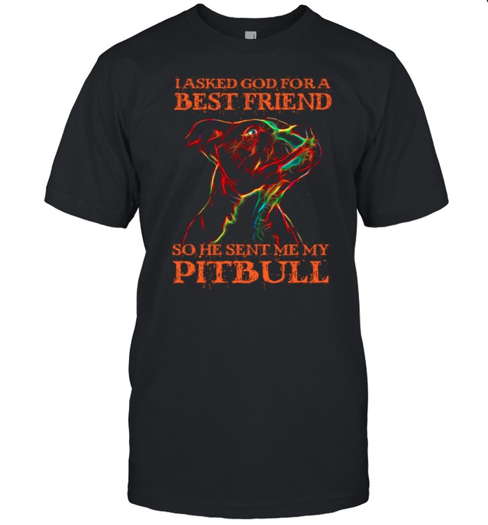 I Asked God For A Best Friend So He Sent Me My Pitbull shirt