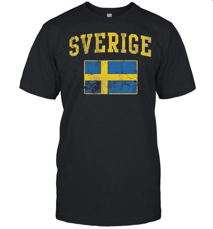 Vintage Sverige Sweden Flag shirt