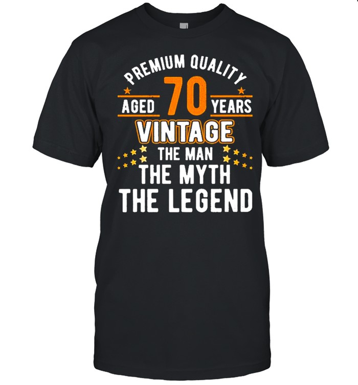 Vintage The Man Myth Legend 70 Yrs 70Th Birthday Shirt