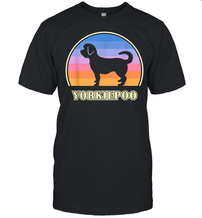 Yorkiepoo Vintage Sunset Dog shirt