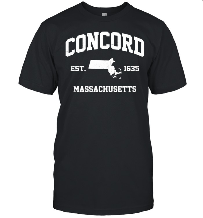 Concord Massachusetts MA vintage state Athletic style shirt