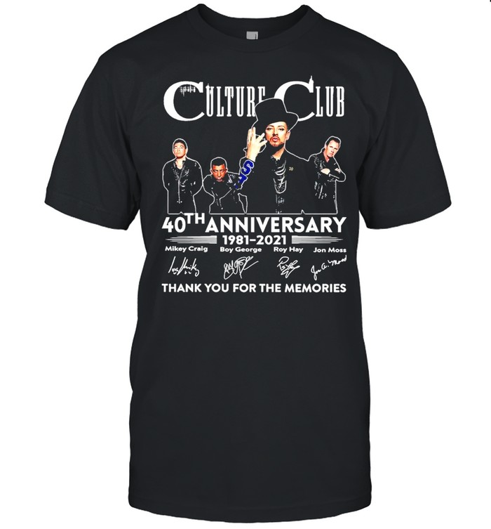 Culture Club 40th Anniversary 1981 2021 Signatures Thank You For The Memories Shirt