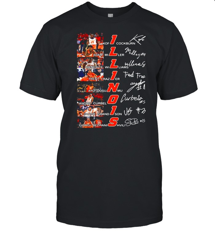 Illinois Kofi Cockburn And Adam Miller And Damonte Williams And Trent Frazier And Ayo Dosunmu And Andre Curbelo And Jacob Grandison shirt