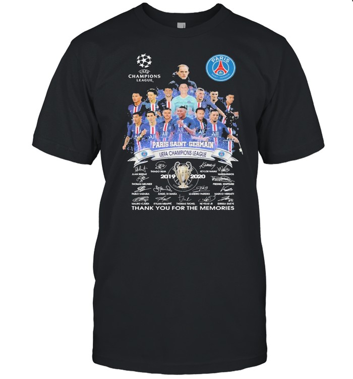 Paris Saint Germain UEFA Champions League 2019 2020 Thank You For The Memories Signatures Shirt