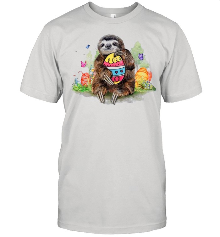 Sloth Hug Easter Egg Happy Easter 2021 shirt