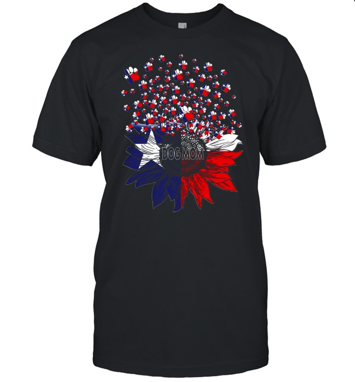 Texas Flag Dog Mom Sunflower shirt