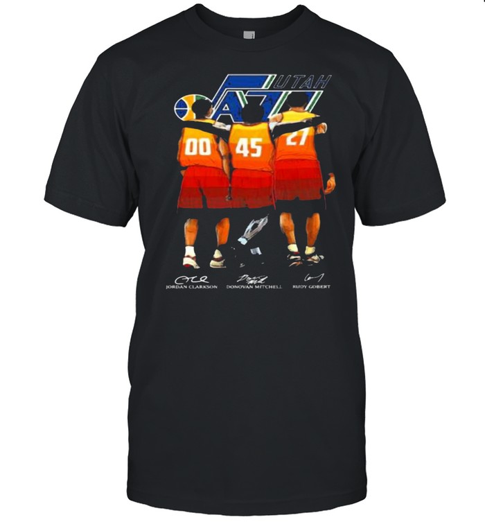 Utah Jazz Jordan Clarkson Donovan Mitchell And Rudy Gobert Signature Shirt