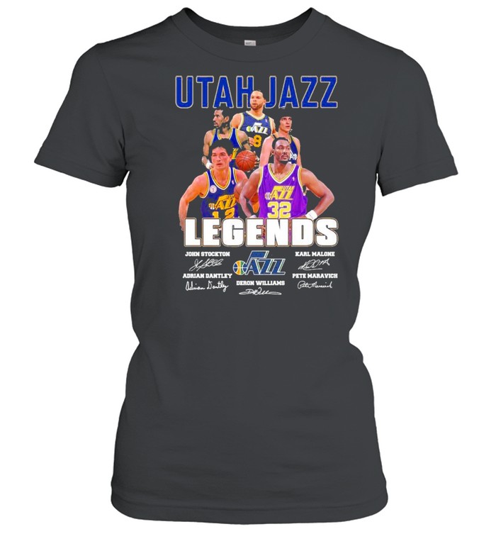 Utah Jazz Legends Signatures 2021  Classic Women's T-shirt