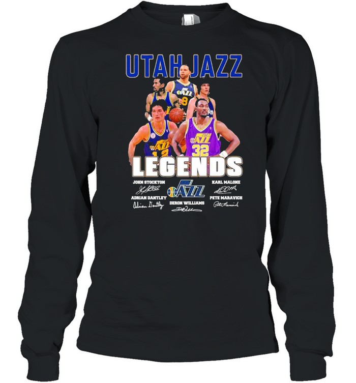 Utah Jazz Legends Signatures 2021  Long Sleeved T-shirt