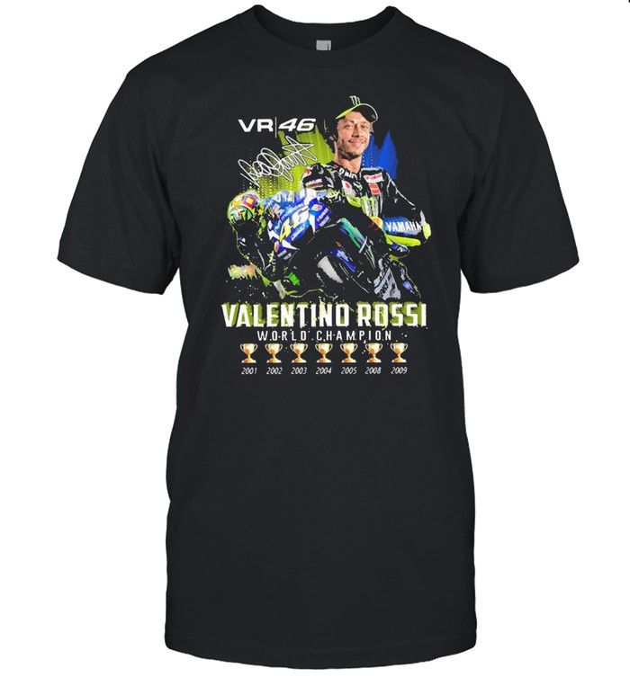 Vr46 Valentino Rossi World Champion Signature Shirt