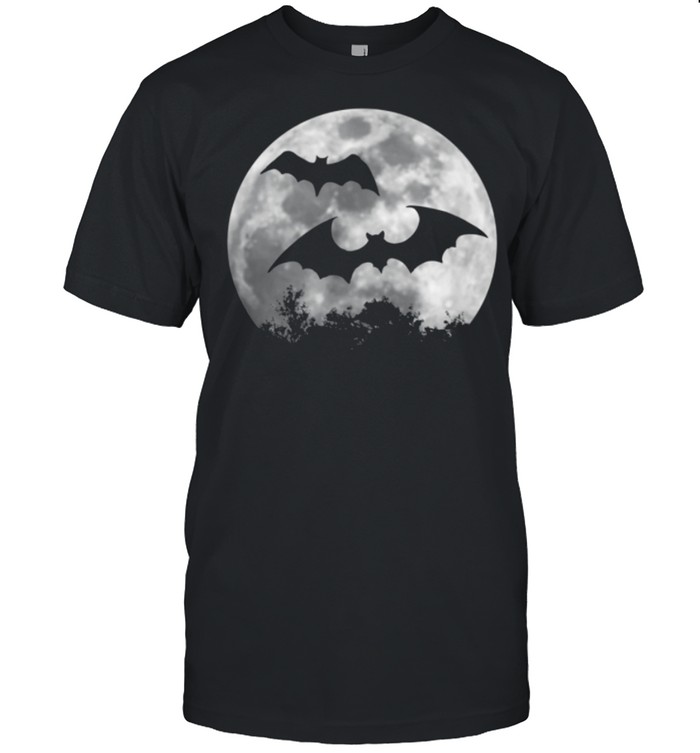 Fledermäuse beim Vollmond Gothic Gruftie Flatterviecher shirt