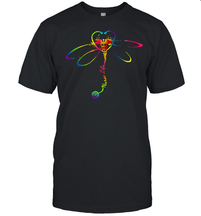 Nurse Life Stethoscope Dragonfly Nursing Clinical RN LPN Med shirt