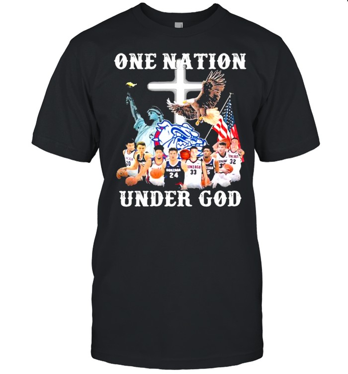 One Nation Under God Gonzaga Bulldogs Undefeated Basketball Shirt