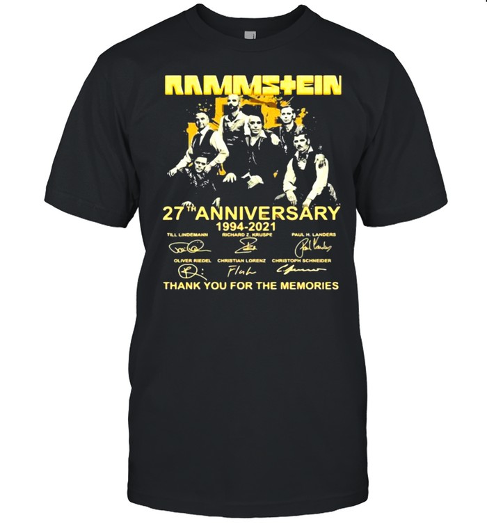 Rammstein 27th Anniversary 1994 2021 Thank You For The Memories Signature Shirt