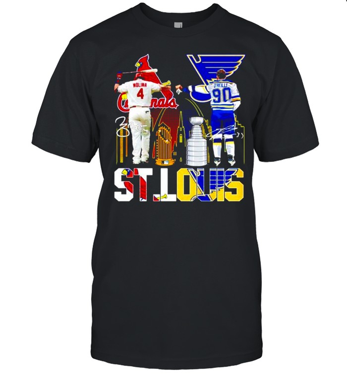 StLouis Yadier Molina and Ryan OReilly signatures shirt