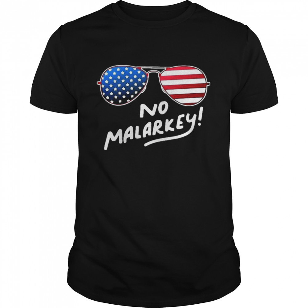 Glasses American flag no malarkey shirt