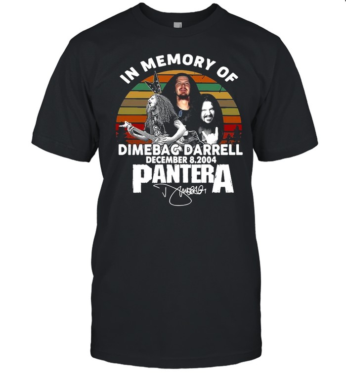 In Memory Of Dimebag Darrell December 8 2004 Pantera Signatures Vintage shirt