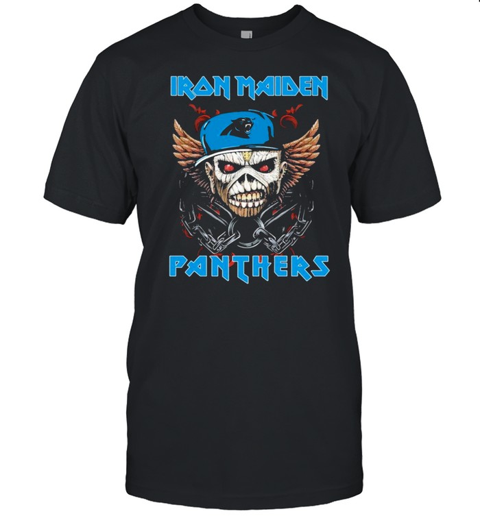 Iron Maiden Skull Carolina Panthers shirt