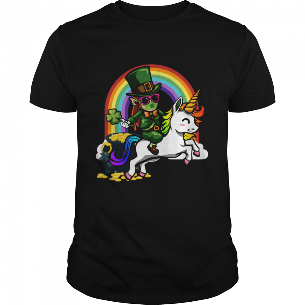 Leprechaun Girl Rainbow Unicorn Lucky St Patricks Day 2021 shirt