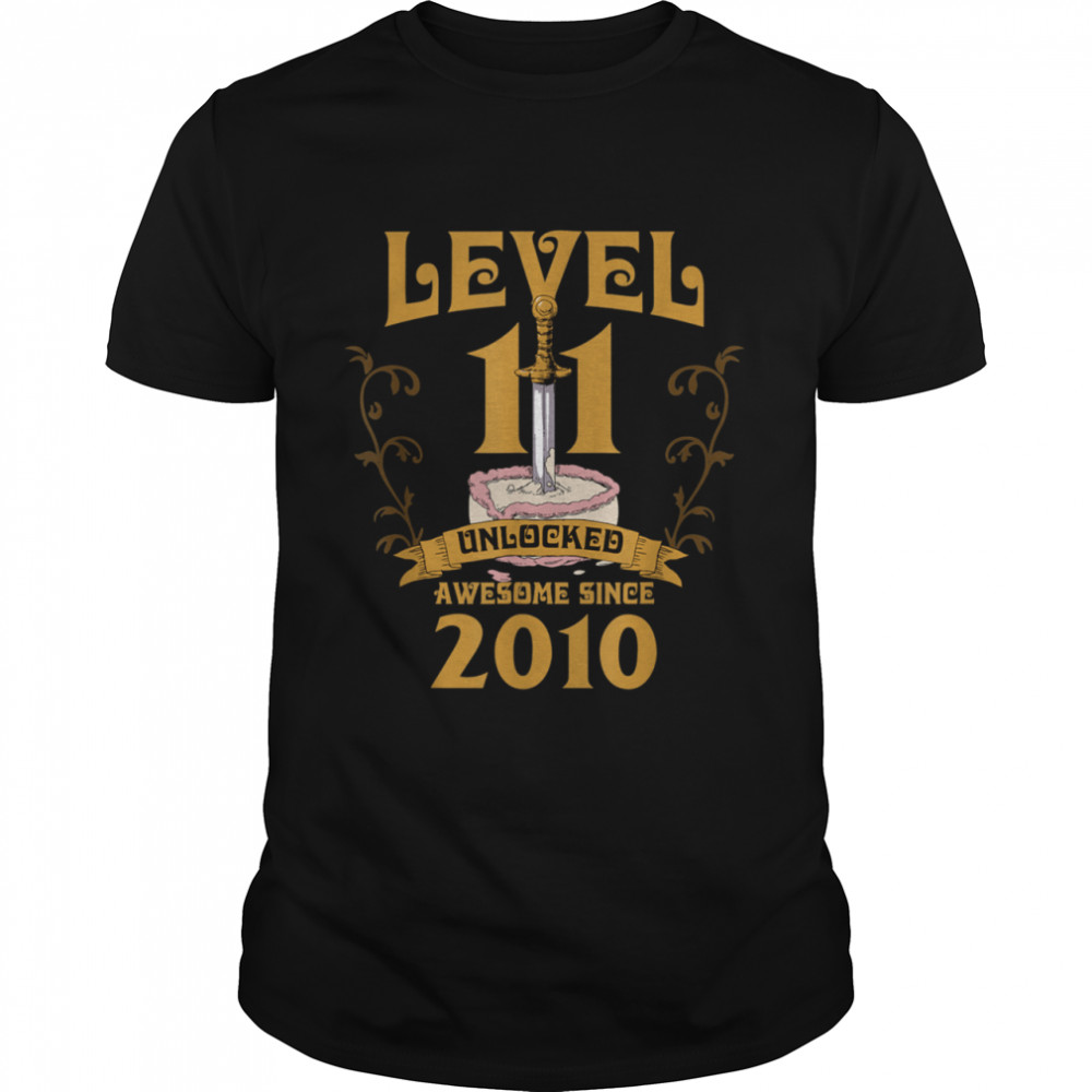 Level 11 Unlocked Gamer 11 Years Old 2010 Birthday 11th Bday shirt