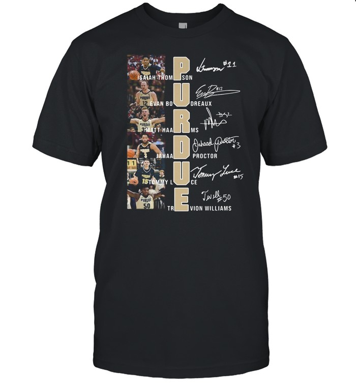 Purdue Boilermakers men’s basketball team players signatures shirt