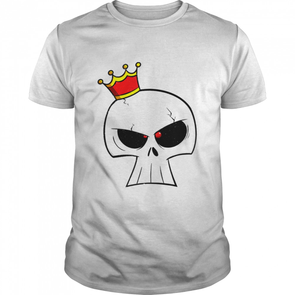 Retro 90s Japanese Kawaii Skull Hip Hop Crown Cartoon shirt