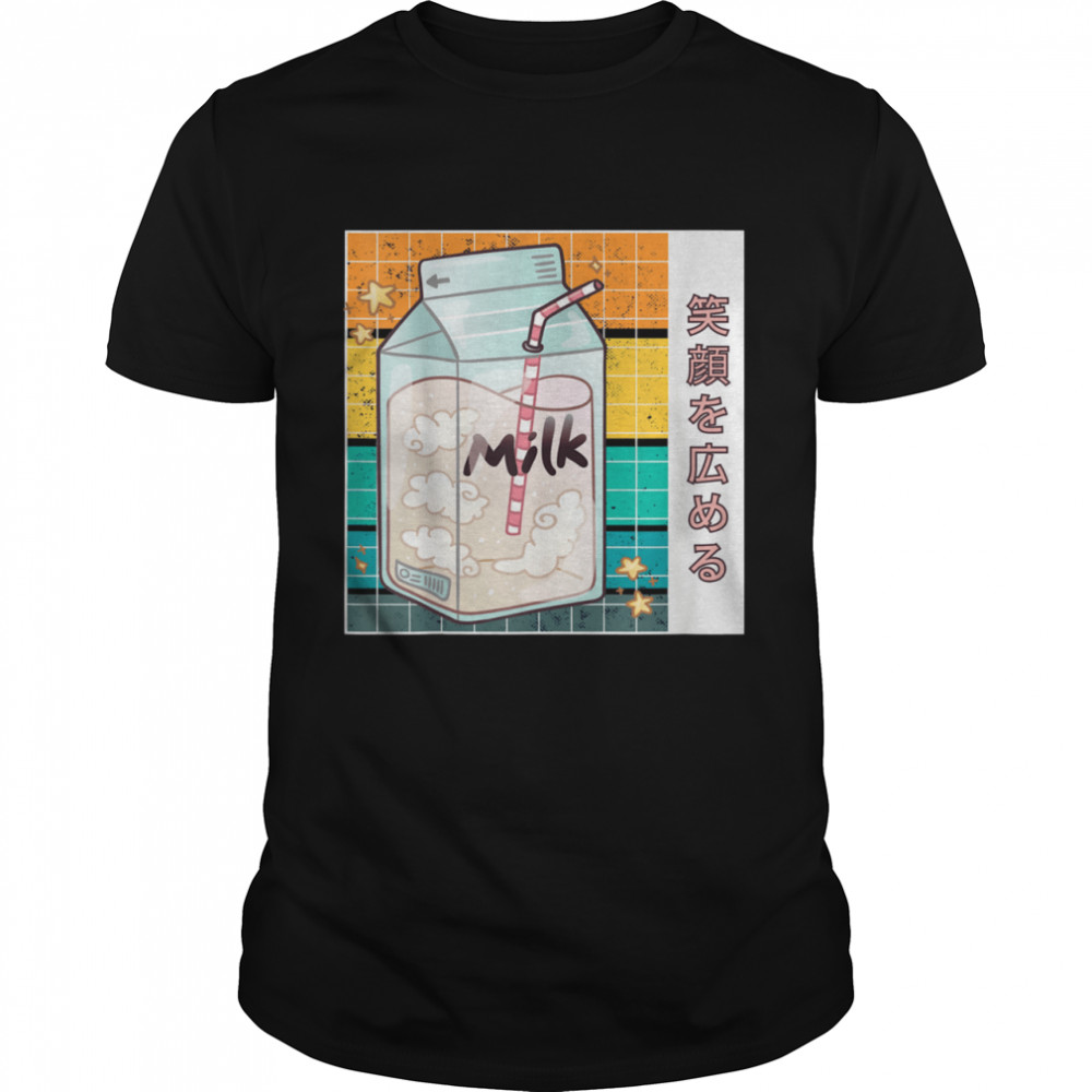 Retro Japanese Kawaii Strawberry Milk Shake Carton shirt