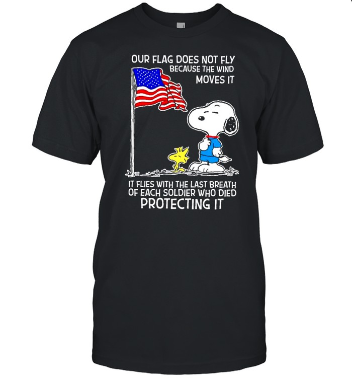 Snoopy And Woodstock Salute The American Flag shirt