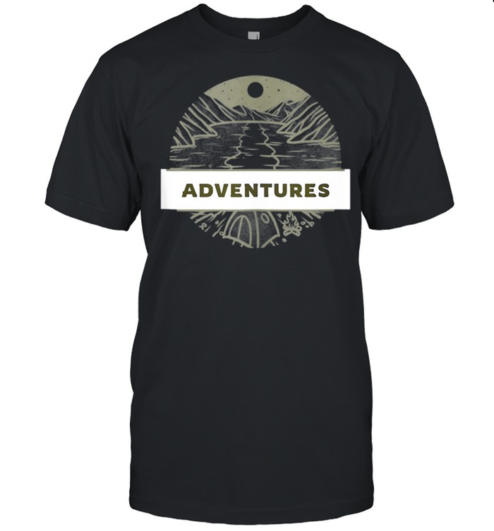 Adventure CAMPING NIGHT Vintage VANLIFE Retro Caravan shirt