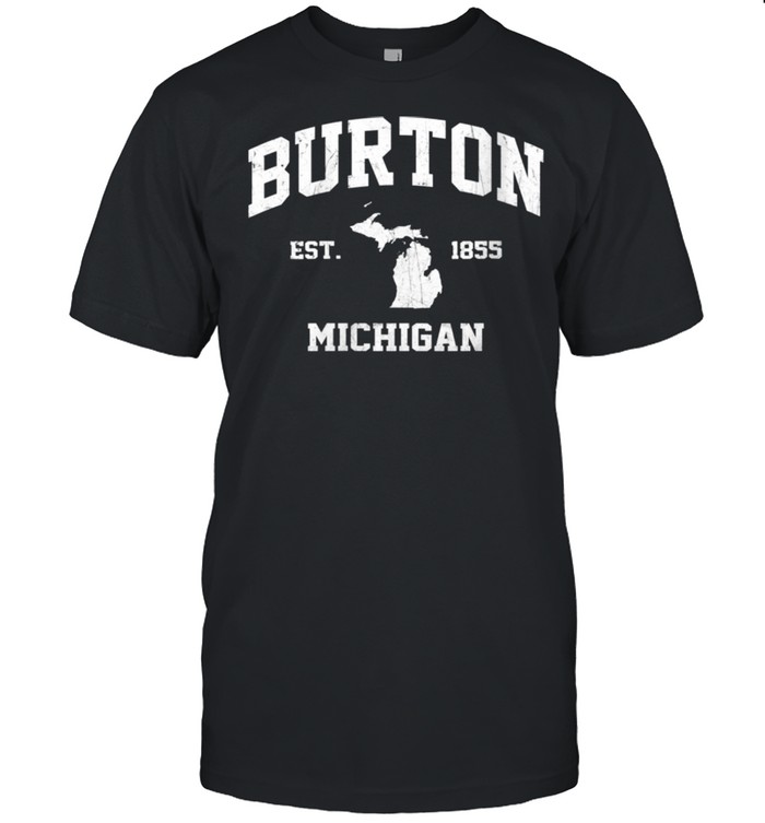 Burton Michigan MI vintage state Athletic shirt