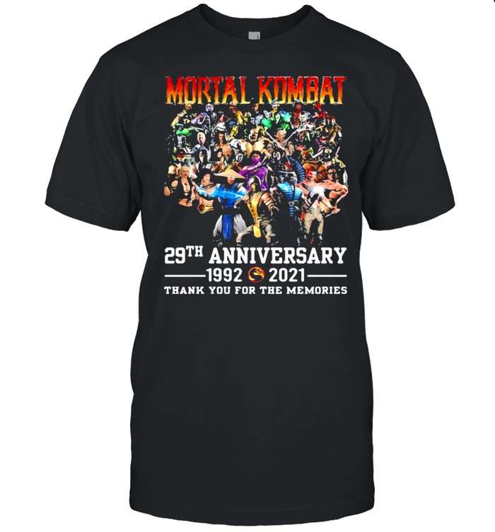 Mortal Kombat 29th Anniversary 1992 2021 Thank You For The Memories Shirt