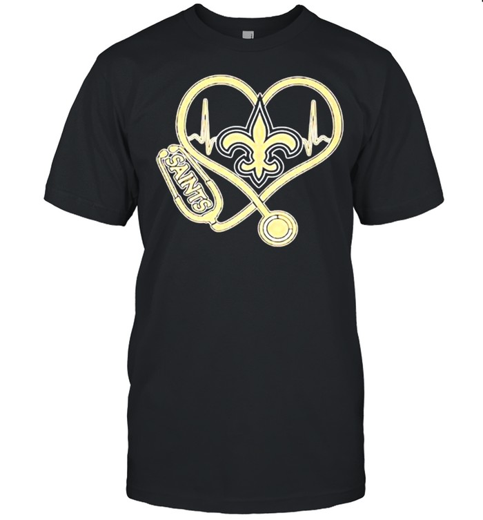 Nurse Heart Beat New Orleans Saints Shirt