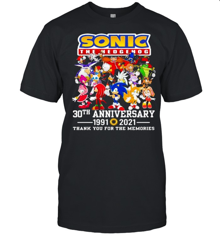 Sonic The Hedgehog 30th Anniversary 1991 2021 Thank You For The Memories Shirt