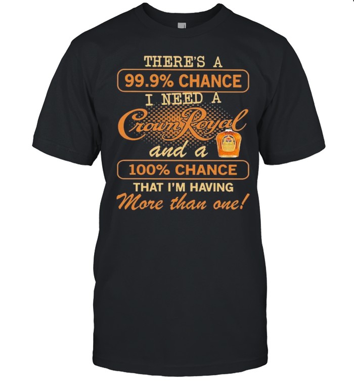 There’s A 99,9% Chance I Need A Crown Royal And A 100% Chance That I’m Having More Than One Shirt